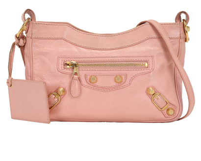 Hip Shoulder Bag, &pound;550, Handbags, Pink, Leather, Front view